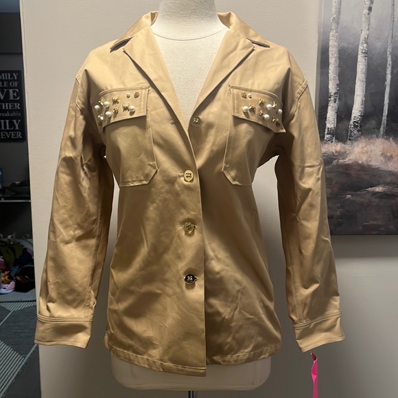 NWT Sandro embellished shirt jacket - Picture 3 of 8